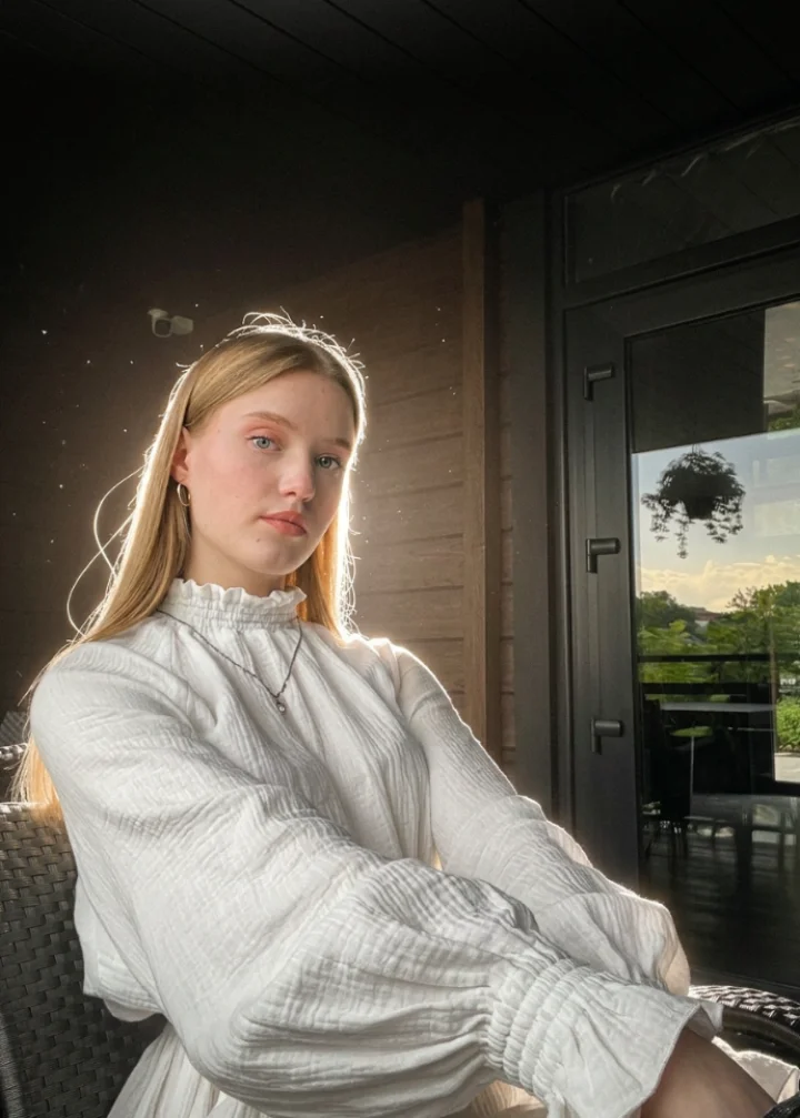 Lofi Dusk Filter Dusk Balcony Portrait example